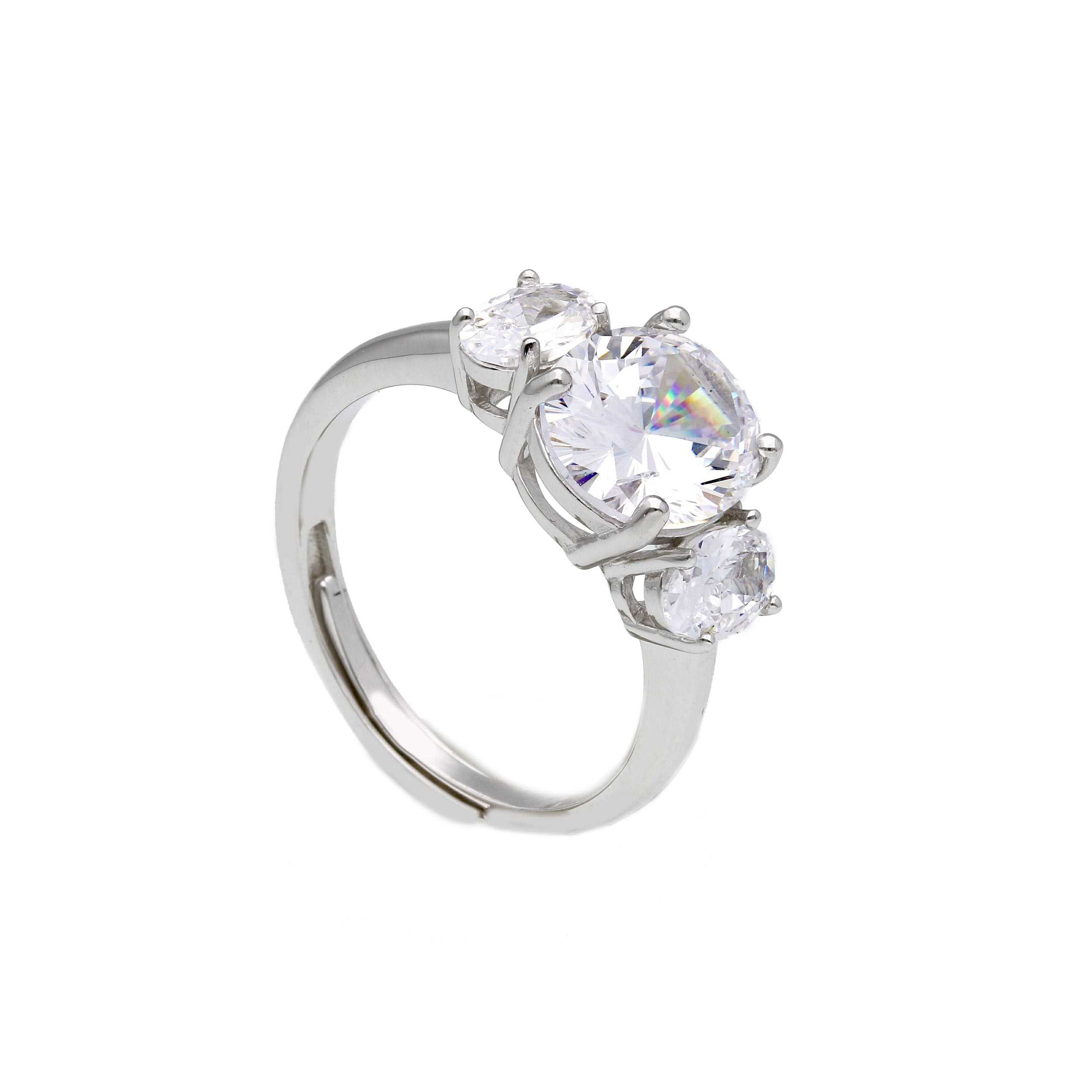 Platinum plated silver  925° ring (code S288577)
